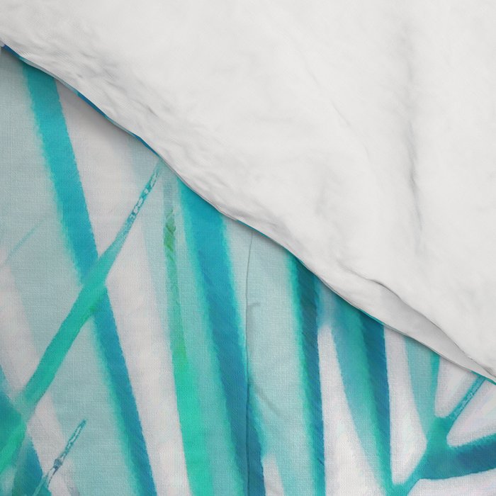 Turquoise Palm Leaves Comforter Gallery Image 4