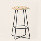 Simple Peach Floral - small flowers Stool Gallery Image 1