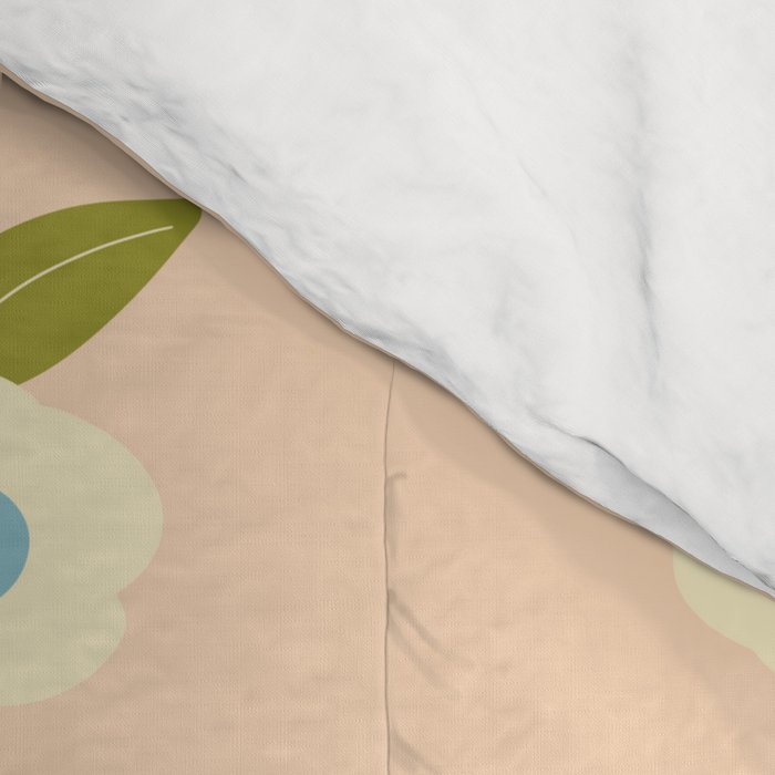 Simple Peach Floral - small flowers Comforter Gallery Image 4