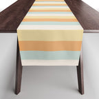 Mixed Stripes Pattern VIII Retro Pastel Table Runner Gallery Image 1