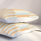 Mixed Stripes Pattern VIII Retro Pastel Pillow Sham Gallery Image 3