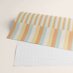 Mixed Stripes Pattern VIII Retro Pastel Wrapping Paper Gallery Image 2