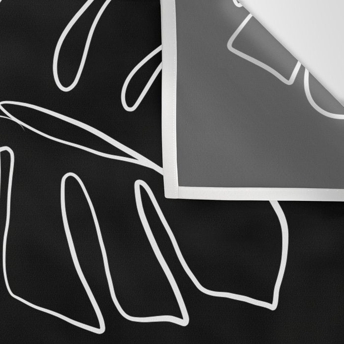 Monstera minimal - black Wall Tapestry Gallery Image 3