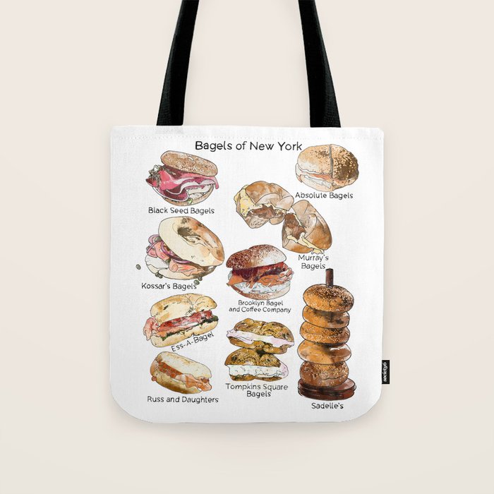 Bagels of New York City Tote Bag Gallery Image 1