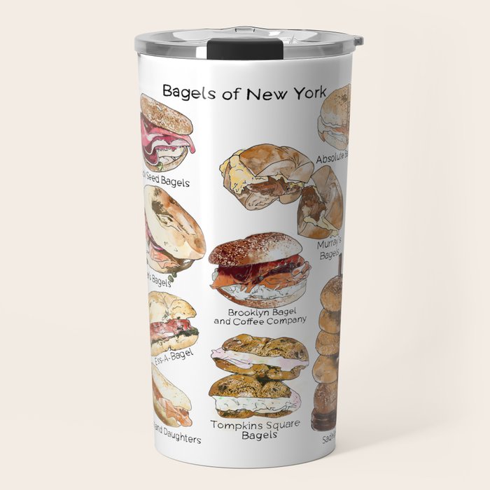 Bagels of New York City Travel Mug Gallery Image 1