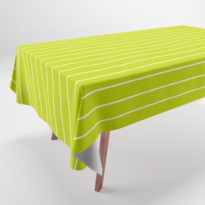 Minimal Arch XXIII Lime Green Modern Geometric Lines Tablecloth Gallery Image 1