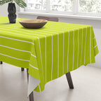 Minimal Arch XXIII Lime Green Modern Geometric Lines Tablecloth Gallery Image 3