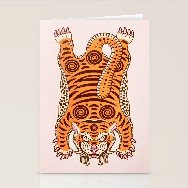 King Of The Jungle 03: Peach Tiger Edition Stationery Card Gallery Image 1