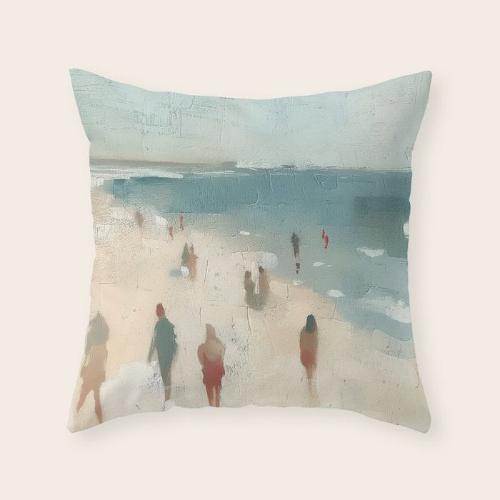 Beach impression Throw Pillow Gallery Image 6