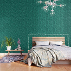 Folk Art Bunnies - Verdigris  Wallpaper Gallery Image 3