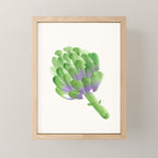 Artichoke - Watercolor Painting Illustration Mini Art Print Gallery Image 1