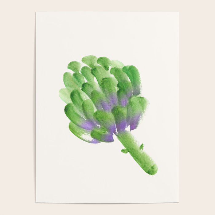 Artichoke - Watercolor Painting Illustration Poster Gallery Image 4
