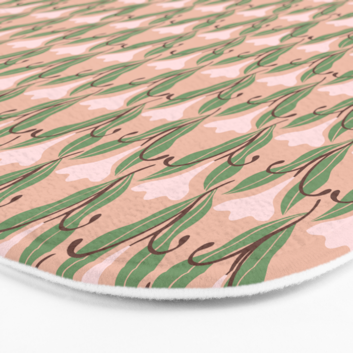 Tulip Whimsy - Vintage Nouveau Bath Mat Gallery Image 3