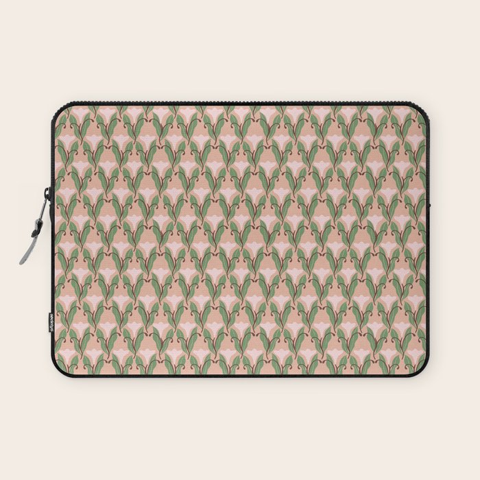 Tulip Whimsy - Vintage Nouveau Laptop Sleeve Gallery Image 1
