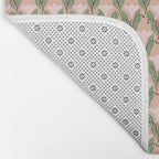 Tulip Whimsy - Vintage Nouveau Bath Mat Gallery Image 2