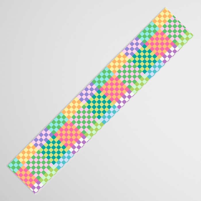 Rainbow Checks Table Runner Gallery Image 3