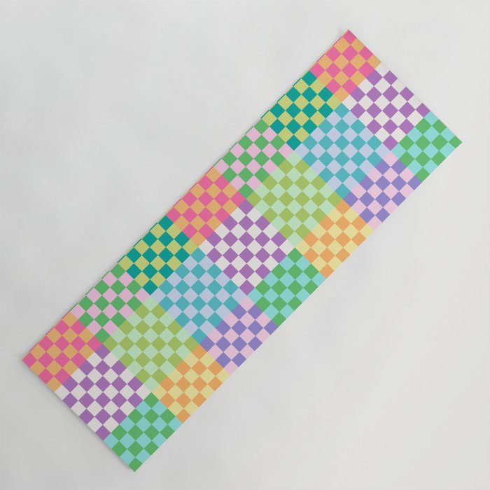 Rainbow Checks Yoga Mat Gallery Image 1