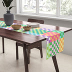 Rainbow Checks Table Runner Gallery Image 2