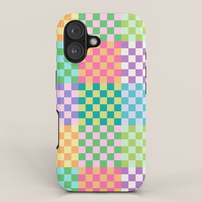 Rainbow Checks iPhone Case Gallery Image 1