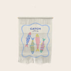  Catch of the Day - Playful Retro Sardine in fun stripes and dots Wall Hanging Gallery Image 1