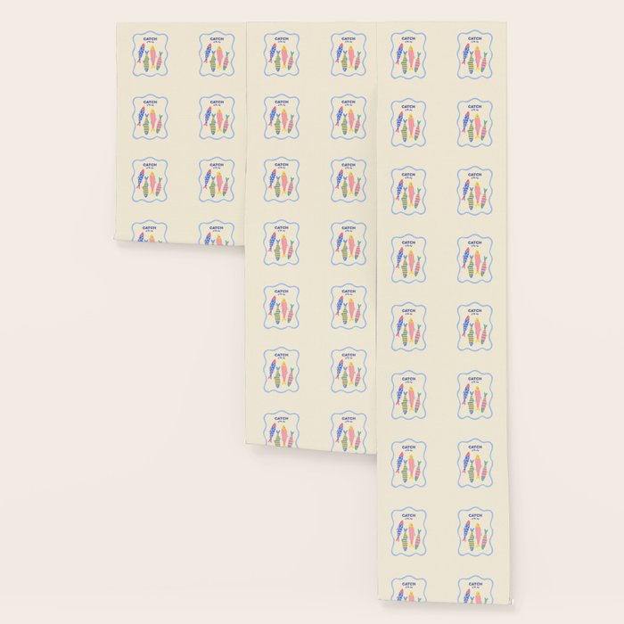  Catch of the Day - Playful Retro Sardine in fun stripes and dots Wallpaper Gallery Image 3