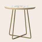  Catch of the Day - Playful Retro Sardine in fun stripes and dots Side Table Gallery Image 1