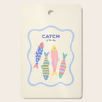  Catch of the Day - Playful Retro Sardine in fun stripes and dots Cutting Board Gallery Image 1