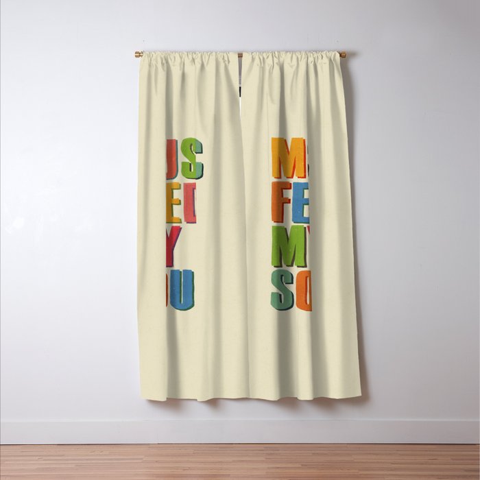 MUSIC FEEDS MY SOUL Window Curtain Gallery Image 3
