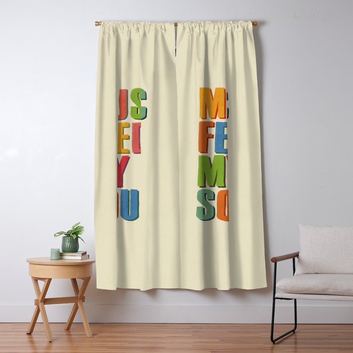 MUSIC FEEDS MY SOUL Window Curtain Gallery Image 1