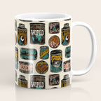 Vagabondâs Cupboard - black and cream with red, gold, teal, and peach Coffee Mug Gallery Image 1