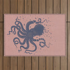 Octopus in the Deep Pastel Version Outdoor Rug Gallery Image 1
