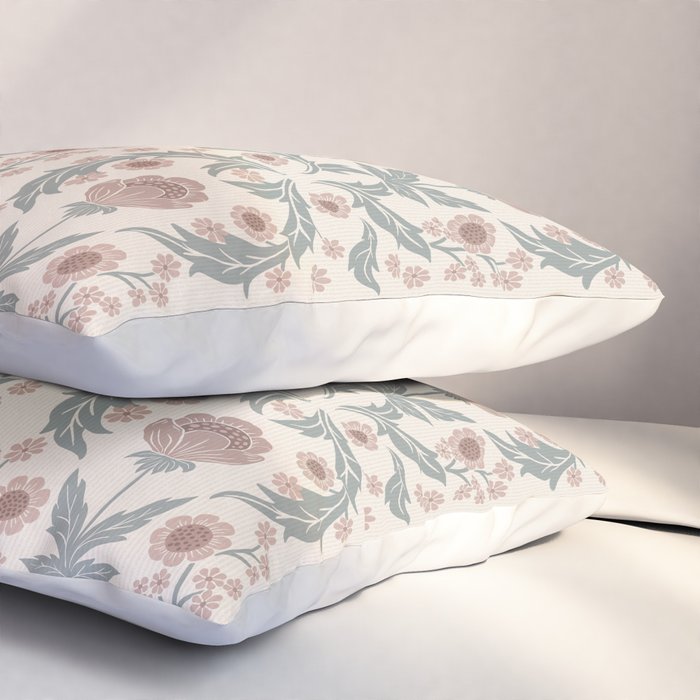 English Cottage Dusty Pink Posy Pillow Sham Gallery Image 3