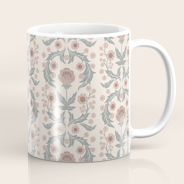 English Cottage Dusty Pink Posy Coffee Mug Gallery Image 1