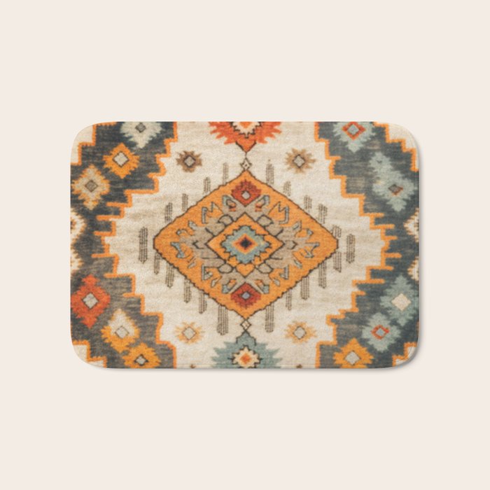 Southwestern Rustic Bohemian Design Bath Mat Gallery Image 1