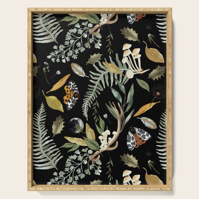 Moths Mystical Woodland D Serving Tray Gallery Image 1