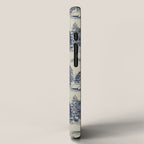 Alien Abduction Toile De Jouy Pattern in Blue iPhone Case Gallery Image 2