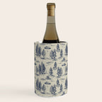 Alien Abduction Toile De Jouy Pattern in Blue Wine Chiller Gallery Image 2
