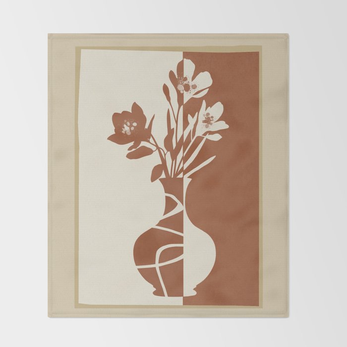 Botanical Contrast 4 Throw Blanket Gallery Image 2