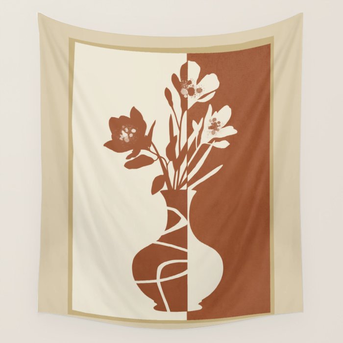 Botanical Contrast 4 Wall Tapestry Gallery Image 4