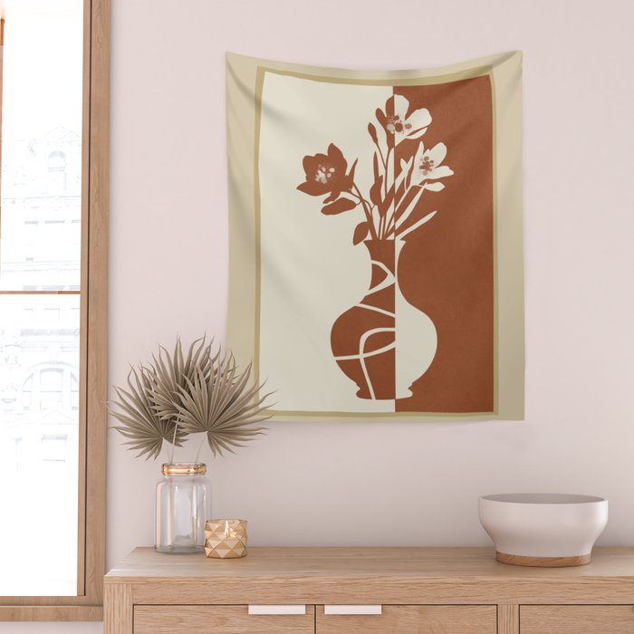 Botanical Contrast 4 Wall Tapestry Gallery Image 2