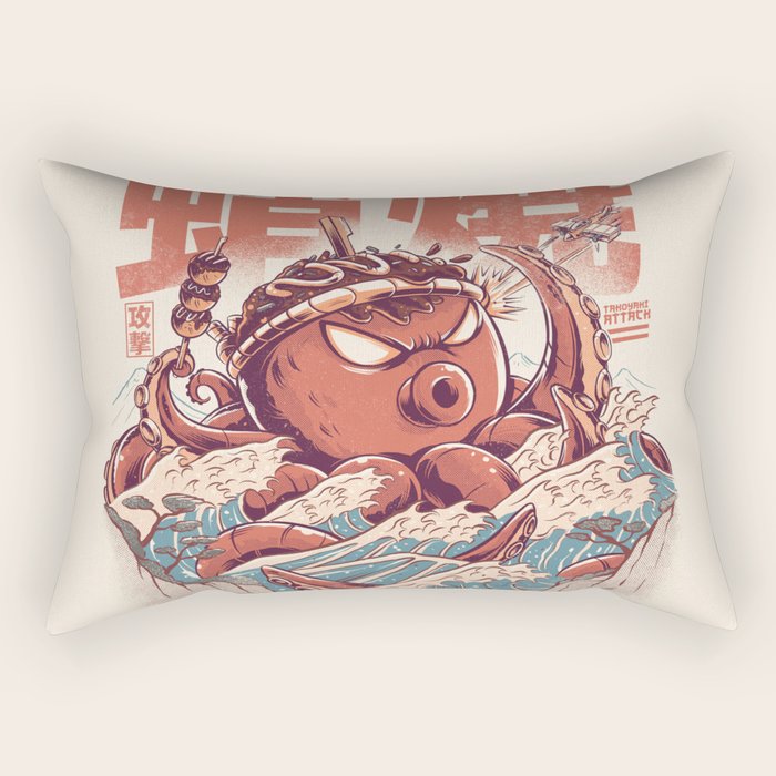 Takoyaki Attack Rectangular Pillow Gallery Image 1