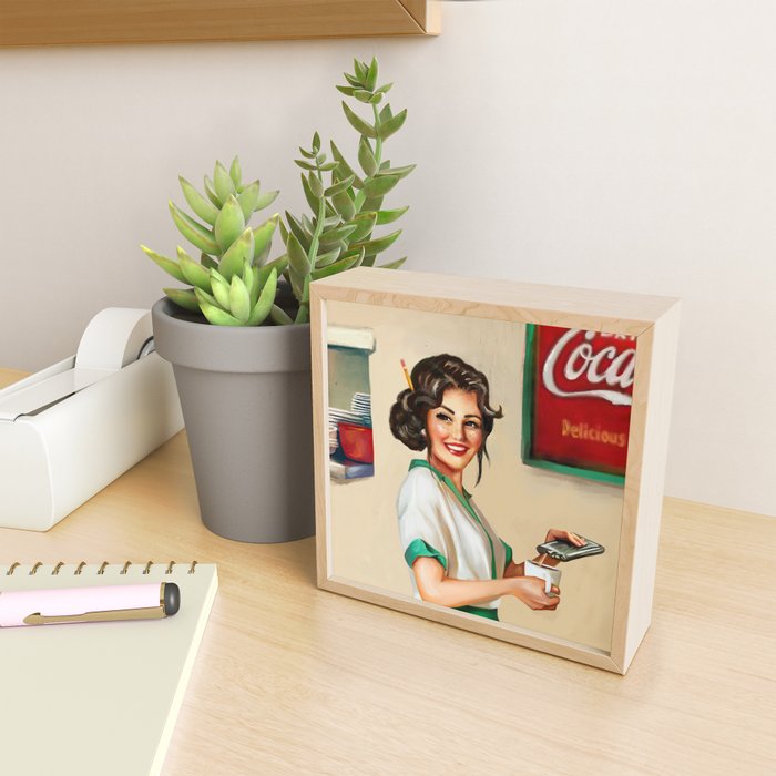 Diner Pinup Girl Mini Art Print Gallery Image 2