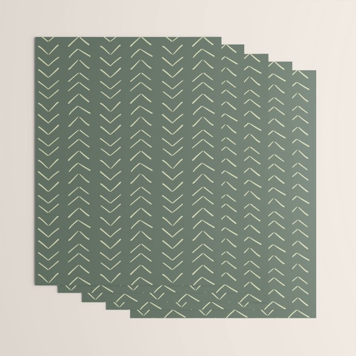 Boho Big Arrows in Leaf Green Wrapping Paper Gallery Image 3