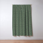 Boho Big Arrows in Leaf Green Window Curtain Gallery Image 3