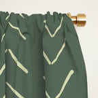 Boho Big Arrows in Leaf Green Window Curtain Gallery Image 2