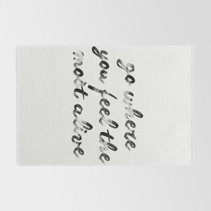 Go where you feel the most alive 2 Rug Gallery Image 2