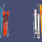 Retro Colorful Skis Coffee Mug Gallery Image 2