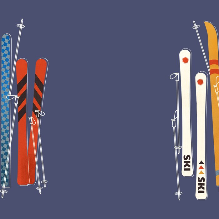 Retro Colorful Skis Coffee Mug Gallery Image 2