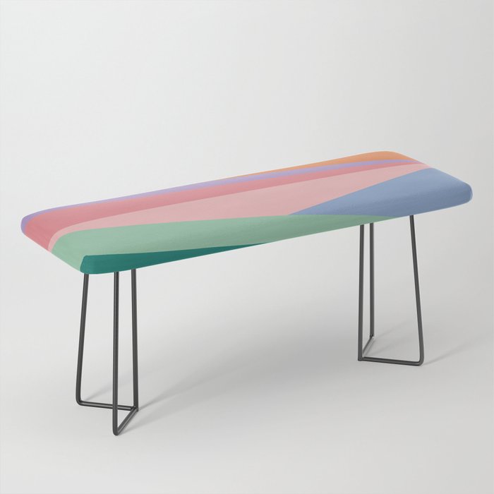 Geometric Triangles I Bright Pastel Bench Gallery Image 1