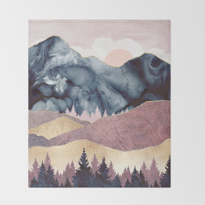 Mauve Vista Throw Blanket Gallery Image 2